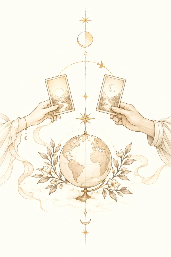 Long Distance Relationship Tarot Spread: The 6-Card Check-In