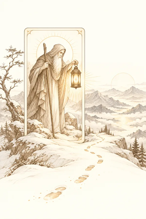 El Ermitaño: Soledad y Retiro en el Tarot
