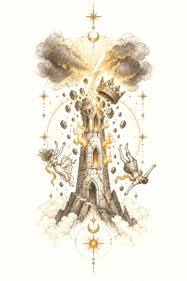 The Tower Tarot Card Meaning in Love: Rupture & Truth