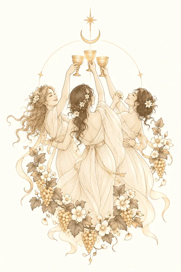 Three of Cups Love Meaning: Joy, Friendship, Third Parties
