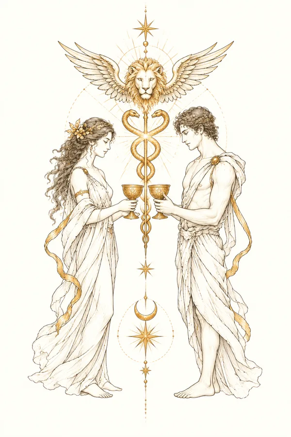 Two of Cups Love Meaning: Mutual Love & Union